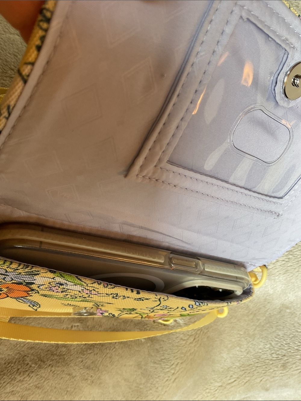 Vera Bradley Sunlit Garden ReActive RFID Compact Crossbody Bag - Picture 6 of 8